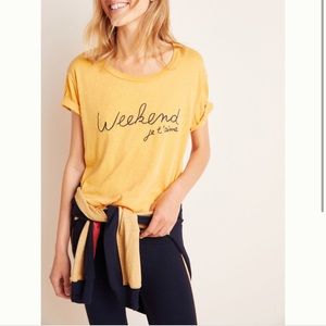 Anthropologie Sundry Weekend Je T’aime Tee, Size M